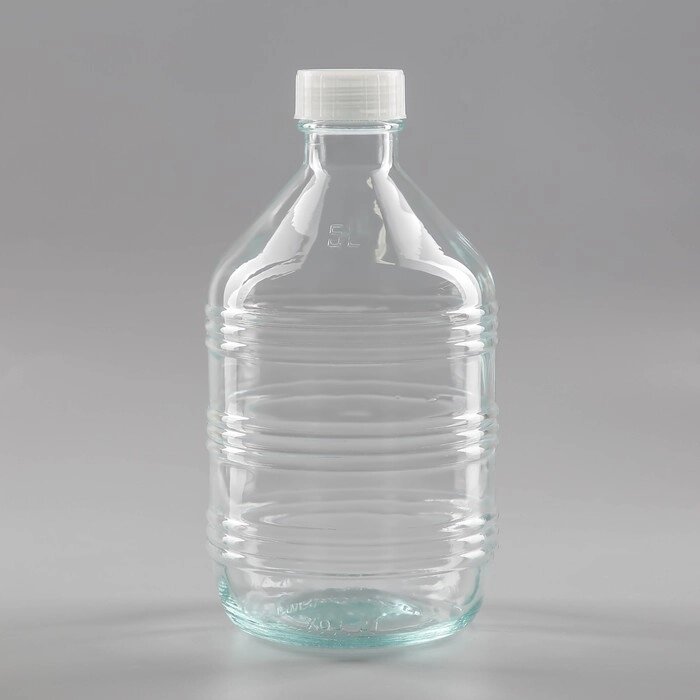 Бутыль стеклянная 'Рифлёная', 5 л, с крышкой от компании Интернет-магазин "Flap" - фото 1