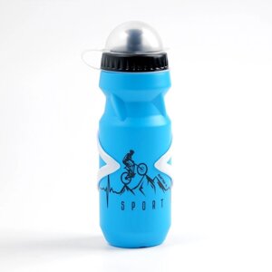 Бутылка для воды велосипедная 'Мастер К. 650 мл, с креплением, синяя