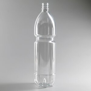 Бутылка одноразовая, 1,5 л, ПЭТ, без крышки, цвет прозрачный (комплект из 50 шт.)