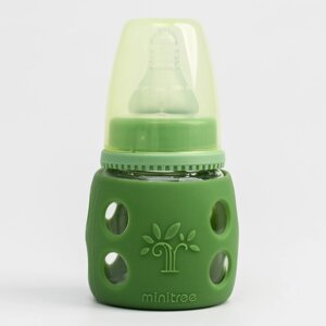 Бутылочка в силиконовом чехле, стекло, классическое горло,0 мес., 60мл., цвет МИКС для мальчика