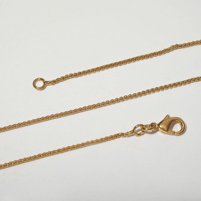Цепь 'Шопард', цвет золото, каплевидный карабин, ширина 1 мм, 45 см от компании Интернет-магазин "Flap" - фото 1