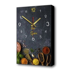 Часы-картина настенные, для кухни, Специи'плавный ход, 57 х 35 х 4 см