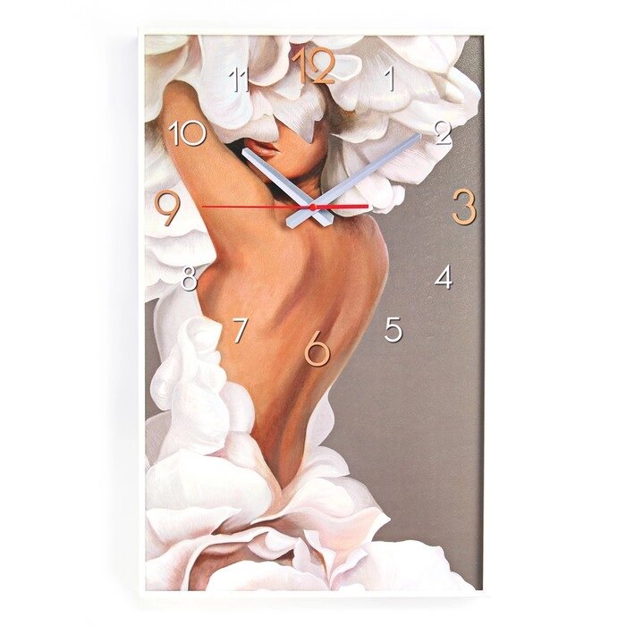 Часы-картина настенные, интерьерные 'Девушка', плавный ход, 57 х 35 х 4 см от компании Интернет-магазин "Flap" - фото 1