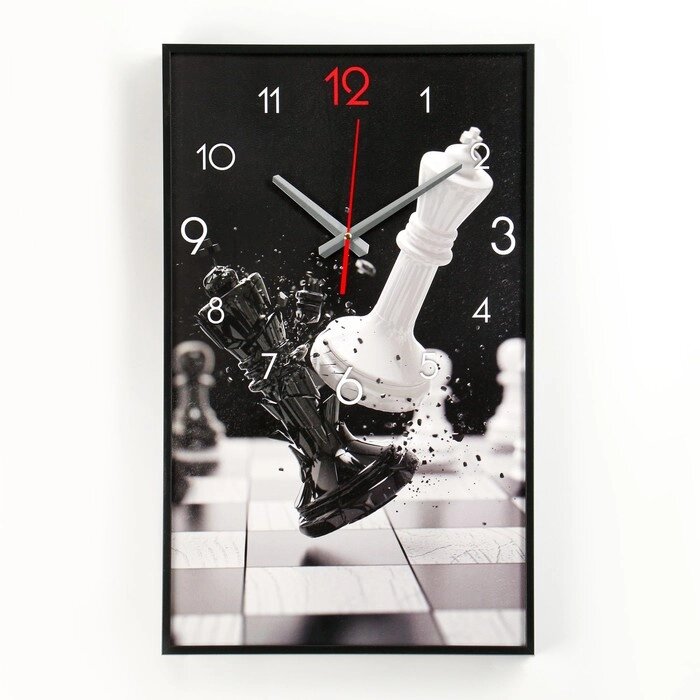 Часы-картина настенные, интерьерные 'Шахматы', плавный ход, 57 х 35 х 4 см от компании Интернет-магазин "Flap" - фото 1