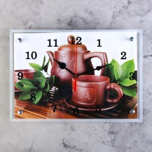 Часы-картина настенные, серия Интерьер, Японский чайный набор'25х35 см