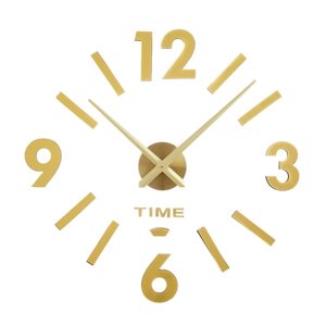 Часы-наклейка, серия DIY, Соломон'd-120 см, сек стрелка 39 см, цифра 12 см, 1 АА, золото