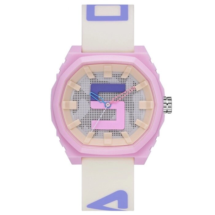 Часы наручные d-4.6 см, водонепроницаемые, ремешок силикон, розовый циферблат от компании Интернет-магазин "Flap" - фото 1