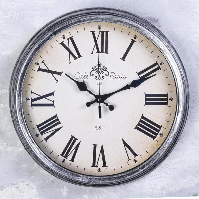 Часы настенные 'Хлоя', d-35 см, циферблат 29 см, плавный ход от компании Интернет-магазин "Flap" - фото 1