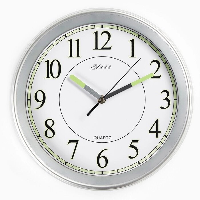Часы настенные 'Илони', d-30 см, плавный ход, флуоресцентные от компании Интернет-магазин "Flap" - фото 1