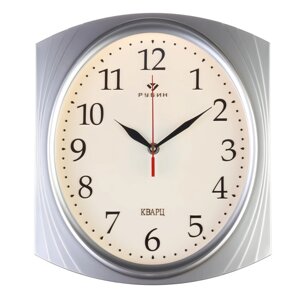 Часы настенные, интерьерные 'Классика' 28 х 31.5 см, бесшумные, корпус серебро