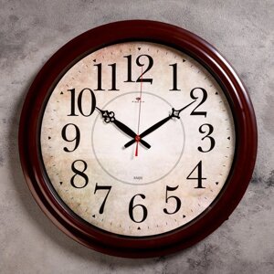 Часы настенные, интерьерные 'Клавер'коричневые, циферблат 40 см, 48 см