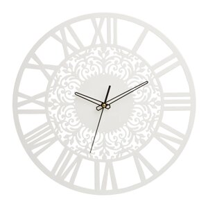 Часы настенные из металла 'Ажурные'плавный ход, d-40 см