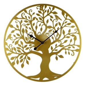 Часы настенные из металла 'Дерево жизни'd-50 см, золото