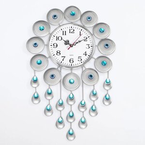 Часы настенные, серия Ажур, Малика'дискретный ход, d-16 см, 47 х 30 см