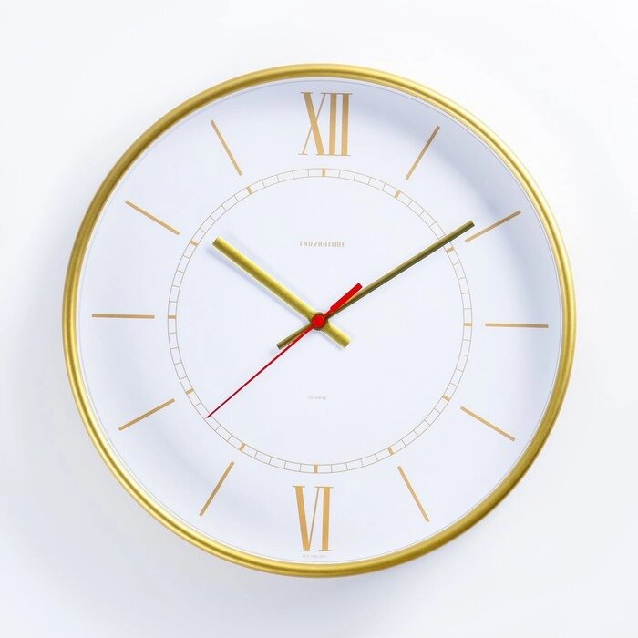 Часы настенные, серия Интерьер 'Эдит' d30.5 см, золото от компании Интернет-магазин "Flap" - фото 1
