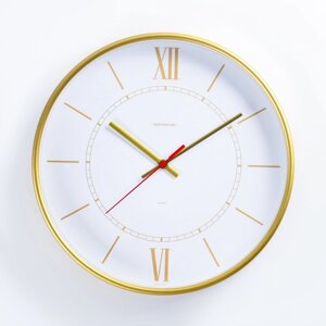 Часы настенные, серия Интерьер 'Эдит' d30.5 см, золото
