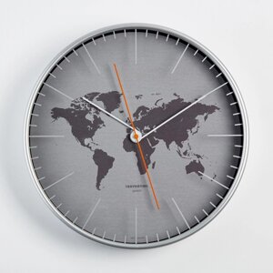 Часы настенные, серия Интерьер 'Материки'плавный ход, d30.5 см