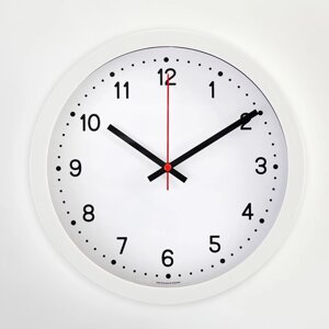 Часы настенные, серия Классика, d-28 см, белые