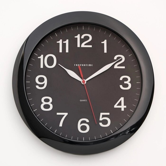 Часы настенные, серия Классика, d29 см, черный обод от компании Интернет-магазин "Flap" - фото 1