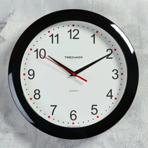 Часы настенные, серия Классика, d29 см, черный обод
