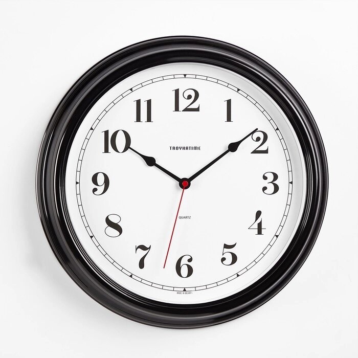 Часы настенные, серия Классика, плавный ход, d31 см, черные от компании Интернет-магазин "Flap" - фото 1