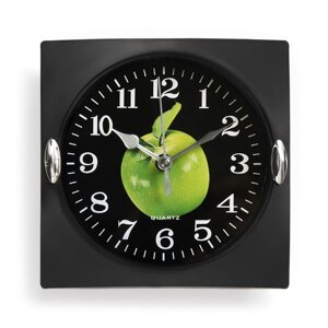 Часы настенные, серия Кухня, Яблоко'дискретный ход, 15 х 15 см
