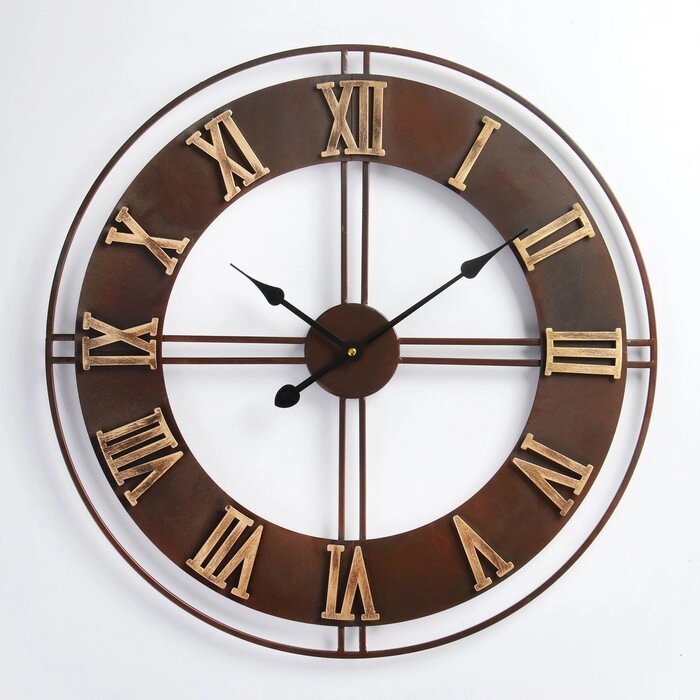 Часы настенные, серия Лофт, 'Алазея', плавный ход, d-60 см от компании Интернет-магазин "Flap" - фото 1