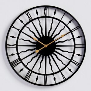 Часы настенные, серия Лофт, Солнце'плавный ход, d-60 см