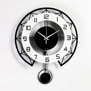 Часы настенные, серия Маятник, плавный ход, 35 х 43 см