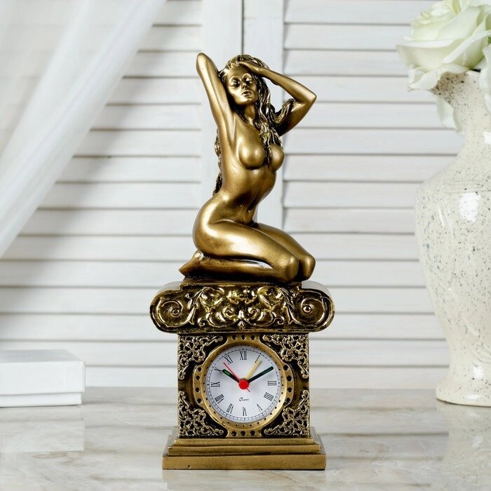 Часы настольные 'Эрато', цвет золото, 26х11.5х7.5 см от компании Интернет-магазин "Flap" - фото 1