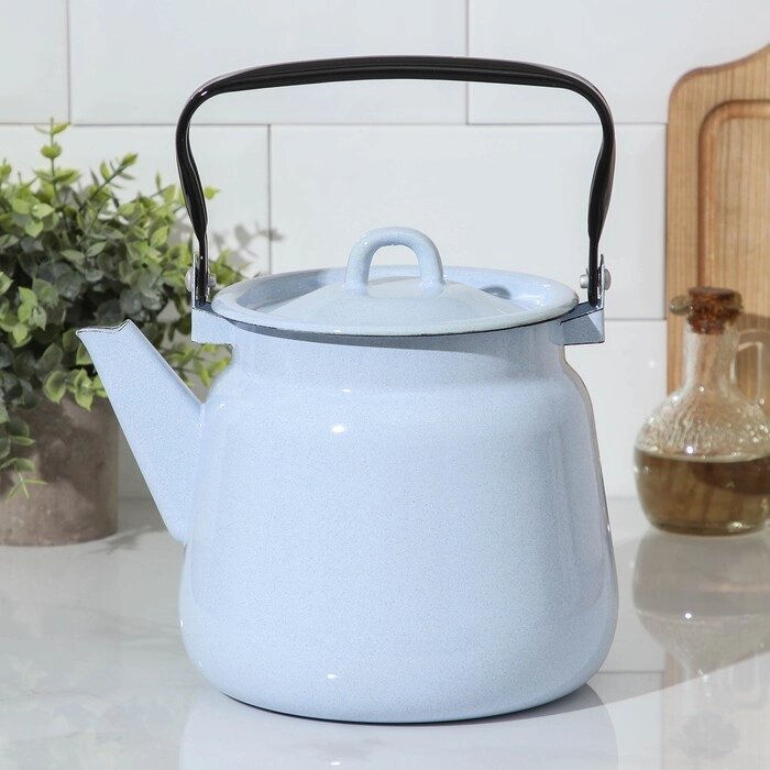 Чайник, 3,5 л, индукция, цвет серо-голубой от компании Интернет-магазин "Flap" - фото 1