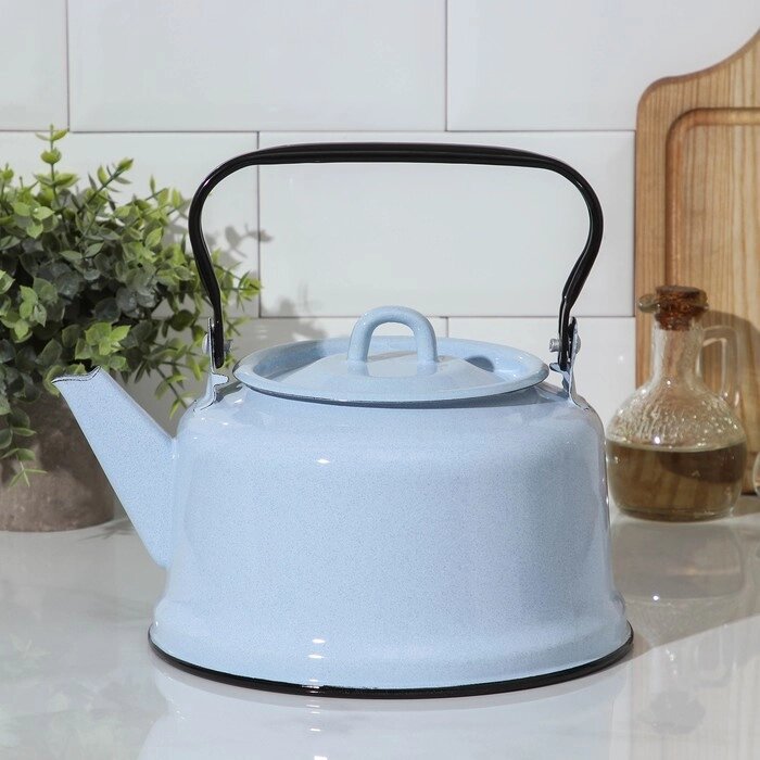 Чайник, 3,5 л, закатное дно, индукция, цвет голубой от компании Интернет-магазин "Flap" - фото 1