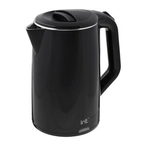 Чайник электрический Irit IR-1305, металл, 1.8 л, 1500 Вт, чёрный