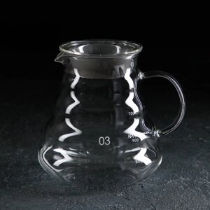 Чайник стеклянный заварочный с крышкой 'Бриз'700 мл