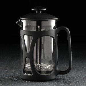 Чайник заварочный френч - пресс 'Веном'800 мл, стекло, цвет чёрный