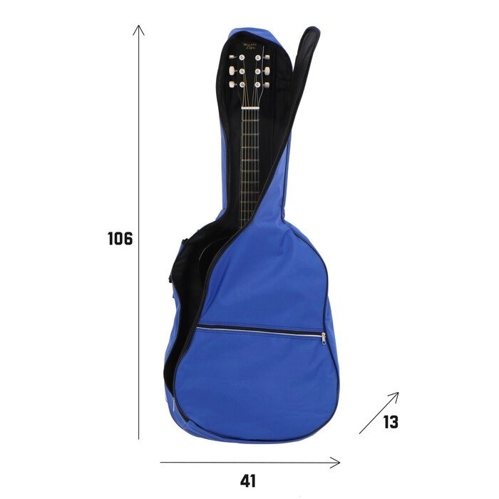Чехол для гитары  Music Life, 106х41х13 см, синий от компании Интернет-магазин "Flap" - фото 1