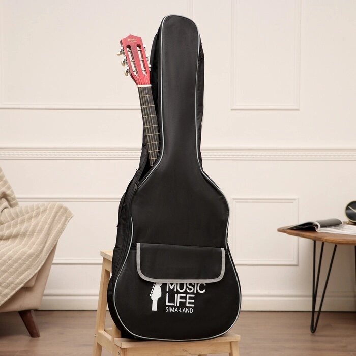 Чехол для гитары Music Life, премиум, с накладным карманом, 105 х 41 х 13 см от компании Интернет-магазин "Flap" - фото 1