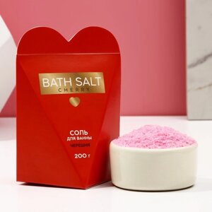 Cоль для ванны 'Bath Salt'200 г, аромат черешня, ЧИСТОЕ СЧАСТЬЕ