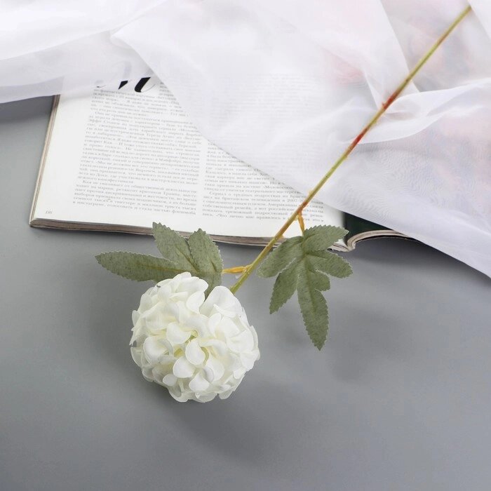 Цветы искусственные 'Гортензия галант' d-7 см 43 см, белый от компании Интернет-магазин "Flap" - фото 1