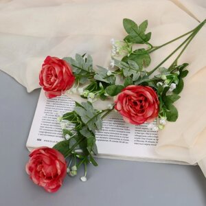 Цветы искусственные 'Роза Амория' 7х62 см, персиково-красный (комплект из 2 шт.)