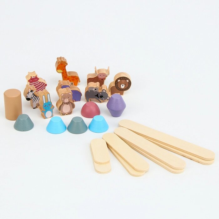 Деревянная развивающая игрушка балансир 'Животный мир' 20,5 x 15,5 x 4,5см от компании Интернет-магазин "Flap" - фото 1