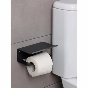 Держатель для туалетной бумаги ЛОФТ, 160x110x85 мм, цвет черный