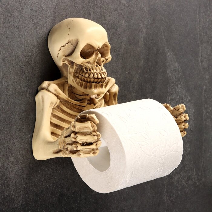 Держатель для туалетной бумаги 'Скелет' от компании Интернет-магазин "Flap" - фото 1