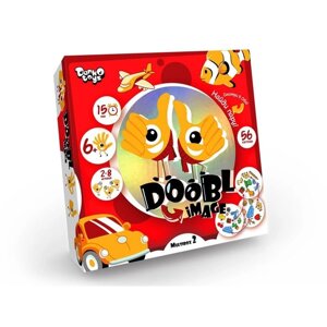 Детская настольная игра 'Двойная картинка'серия Doobl Image, круглые карты