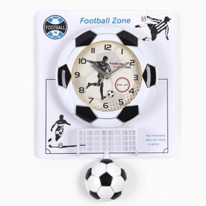 Детские настенные часы 'Футбол'дискретный ход, маятник, 47 х 32 х 6.5 см