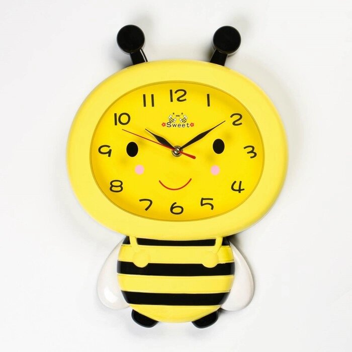 Детские настенные часы 'Пчёлка', плавный ход, 37 x 27.5 см от компании Интернет-магазин "Flap" - фото 1