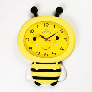 Детские настенные часы 'Пчёлка'плавный ход, 37 x 27.5 см
