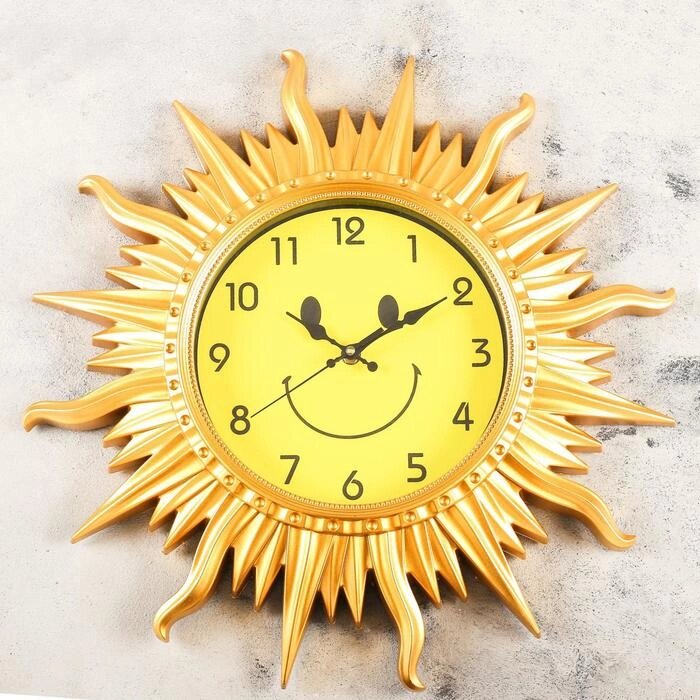 Детские настенные часы 'Солнце', дискретный ход, d-44.5 см от компании Интернет-магазин "Flap" - фото 1