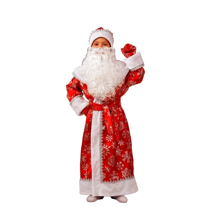 Детский карнавальный костюм 'Дедушка Мороз', сатин, размер 30, рост 116 см от компании Интернет-магазин "Flap" - фото 1