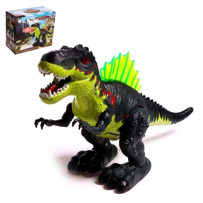 Динозавр 'Рекс', эффект дыма, свет и звук, работает от батареек от компании Интернет-магазин "Flap" - фото 1